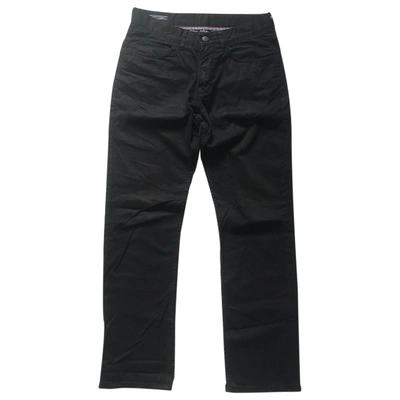 Pre-owned Tommy Hilfiger Black Cotton Trousers