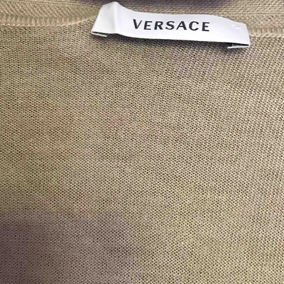 Pre-owned Versace Cashmere Pull In Beige