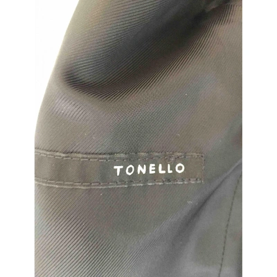 Pre-owned Tonello Wool Dufflecoat In Black