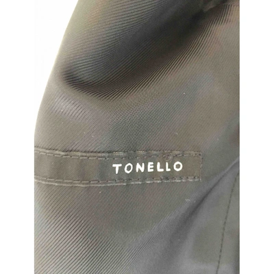 Pre-owned Tonello Wool Dufflecoat In Black