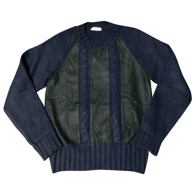 Pre-owned Valentino Wool Pull In Navy