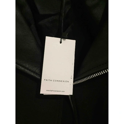 Pre-owned Faith Connexion Leather Waistcoat In Black