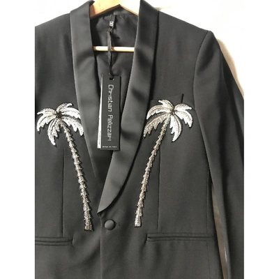 Pre-owned Christian Pellizzari Black Glitter Jacket