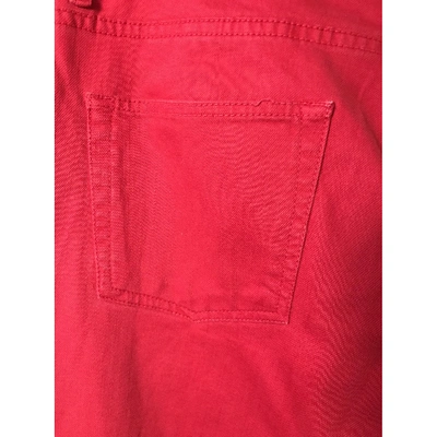 Pre-owned Loewe Red Cotton Jeans