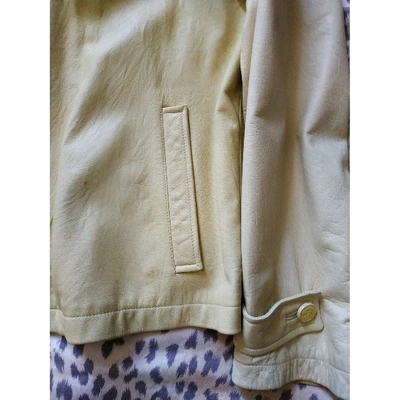 Pre-owned Ermenegildo Zegna Yellow Leather Jacket