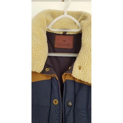 Pre-owned Scotch & Soda Blue Cotton Coat