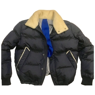 Pre-owned Hugo Boss Puffer In Blue