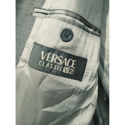 Pre-owned Versace Wool Waistcoat In Grey