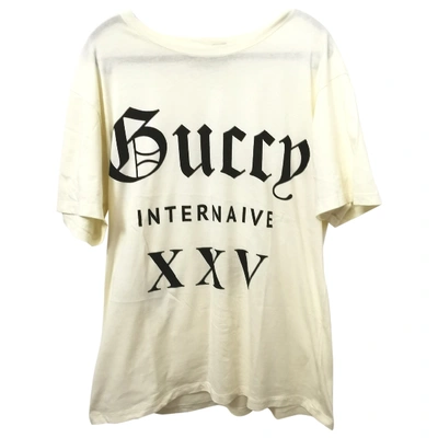 Pre-owned Gucci Ecru Cotton T-shirts