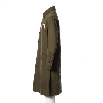 Pre-owned Fendi Peacoat In Khaki