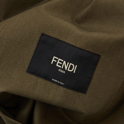 Pre-owned Fendi Peacoat In Khaki
