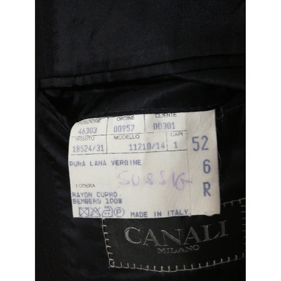 Pre-owned Canali Wool Vest In Navy