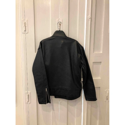 Pre-owned Opening Ceremony Leather Jacket In Black