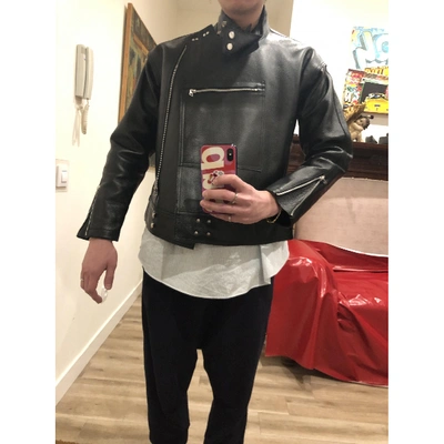 Pre-owned Opening Ceremony Leather Jacket In Black