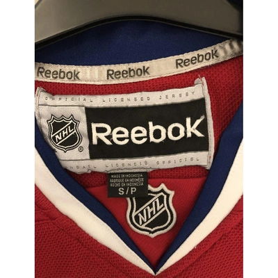 Pre-owned Reebok Red Polyester T-shirt