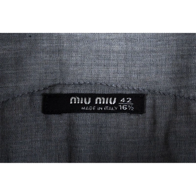 Pre-owned Miu Miu Grey Linen Shirts