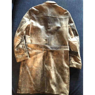 Pre-owned Miu Miu Brown Leather Jacket