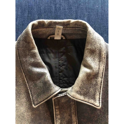 Pre-owned Miu Miu Brown Leather Jacket