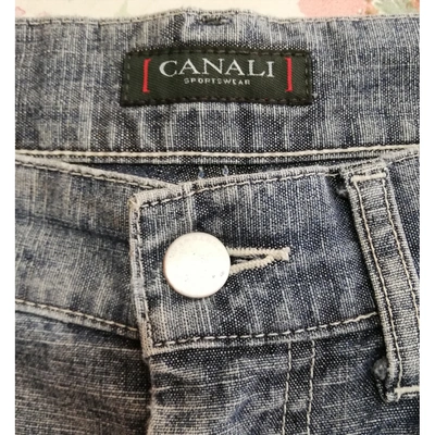 Pre-owned Canali Straight Jeans In Blue