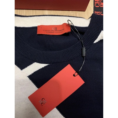 Pre-owned Carolina Herrera Blue Cotton Knitwear & Sweatshirts