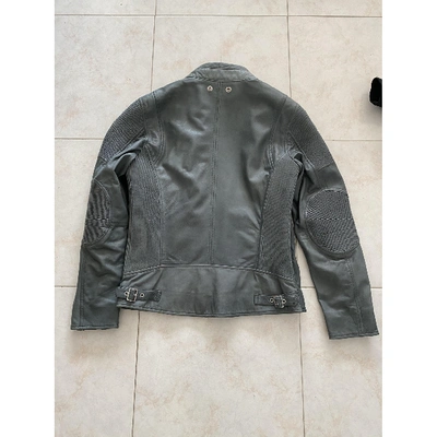 Pre-owned Diesel Grey Leather Jacket