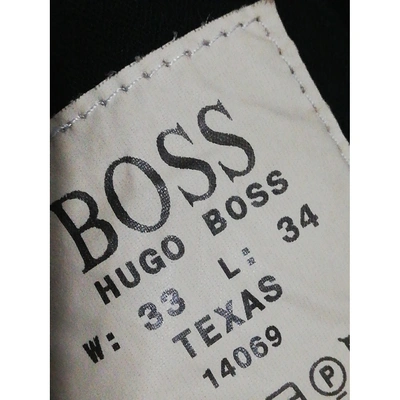 Pre-owned Hugo Boss Trousers In Brown