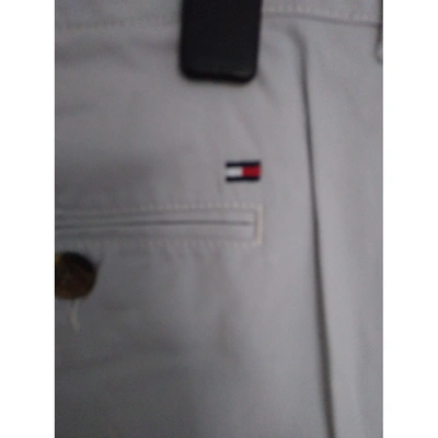 Pre-owned Tommy Hilfiger White Cotton Trousers