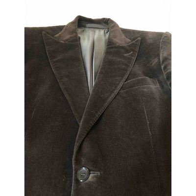 Pre-owned Gucci Velvet Vest In Brown