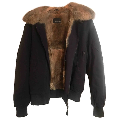 Pre-owned Yves Salomon Navy Fur Jacket