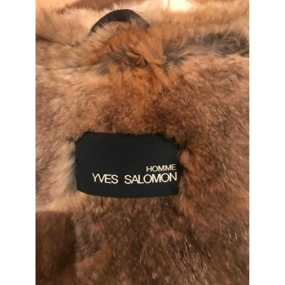 Pre-owned Yves Salomon Navy Fur Jacket