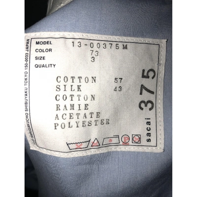 Pre-owned Sacai Blue Cotton Jacket