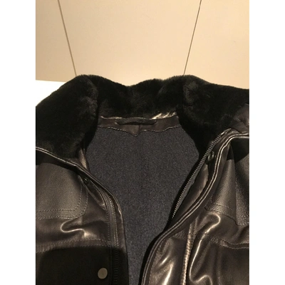 Pre-owned Brioni Brown Leather Coat