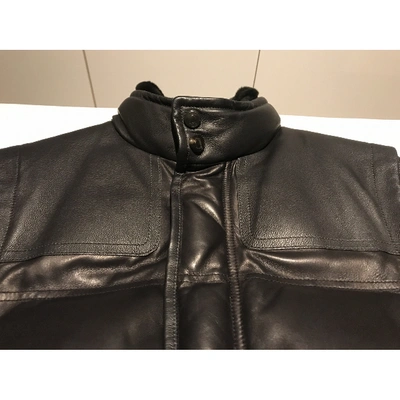 Pre-owned Brioni Brown Leather Coat