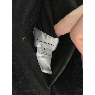 Pre-owned Carven Navy Shearling Jacket