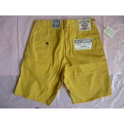 Pre-owned Replay Yellow Cotton Shorts
