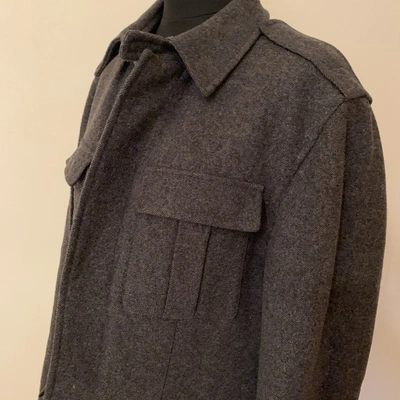 Pre-owned Prada Grey Wool Coat