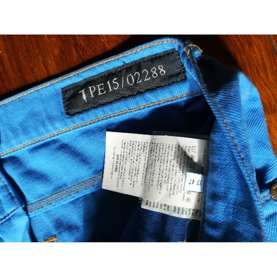 Pre-owned Trussardi Trousers In Blue