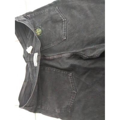 Pre-owned Stone Island Straight Jeans In Black