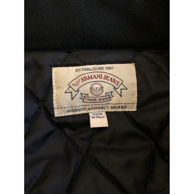 Pre-owned Armani Jeans Black Wool Jacket