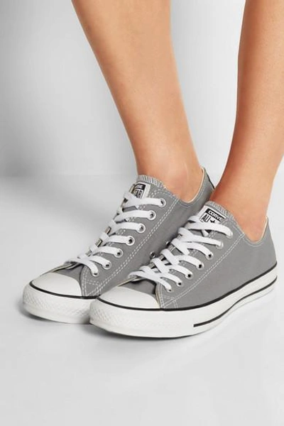 Shop Converse Chuck Taylor All Star Canvas Sneakers In Gray