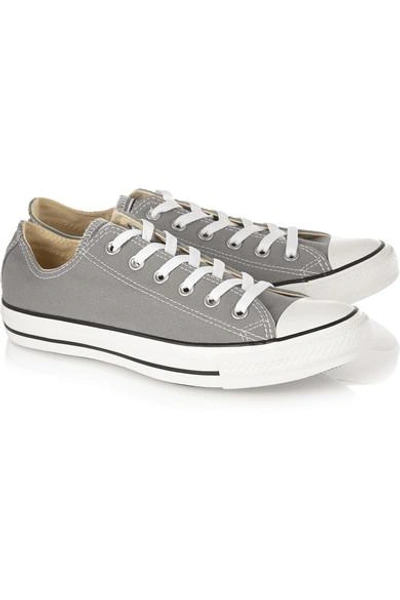 Shop Converse Chuck Taylor All Star Canvas Sneakers In Gray
