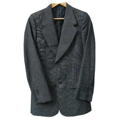 Pre-owned Saint Laurent Anthracite Wool Jacket