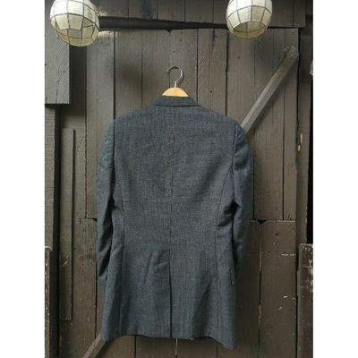 Pre-owned Saint Laurent Anthracite Wool Jacket