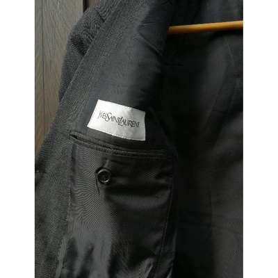 Pre-owned Saint Laurent Anthracite Wool Jacket