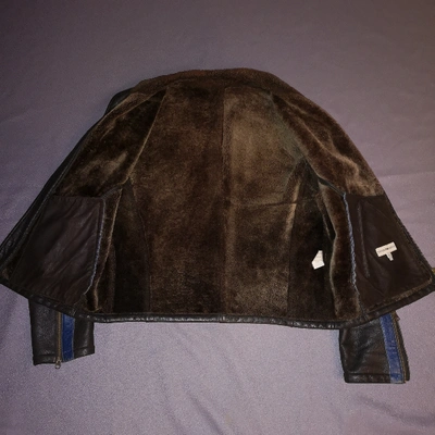 Pre-owned Emporio Armani Leather Jacket In Brown