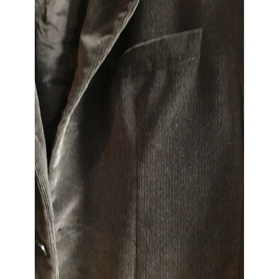 Pre-owned Giorgio Armani Velvet Vest In Grey