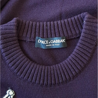 Pre-owned Dolce & Gabbana Wool Pull In Purple