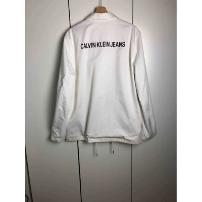 Pre-owned Calvin Klein Coat In White