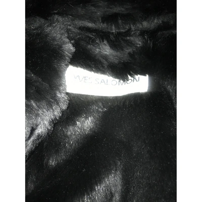 Pre-owned Yves Salomon Black Fur Coat