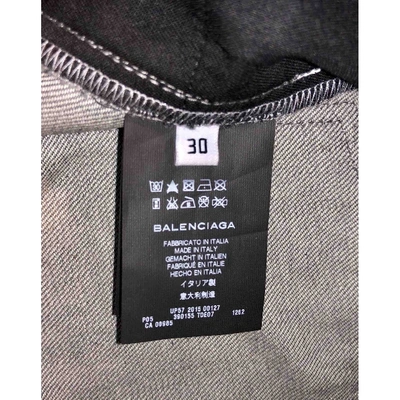 Pre-owned Balenciaga Straight Jeans In Grey